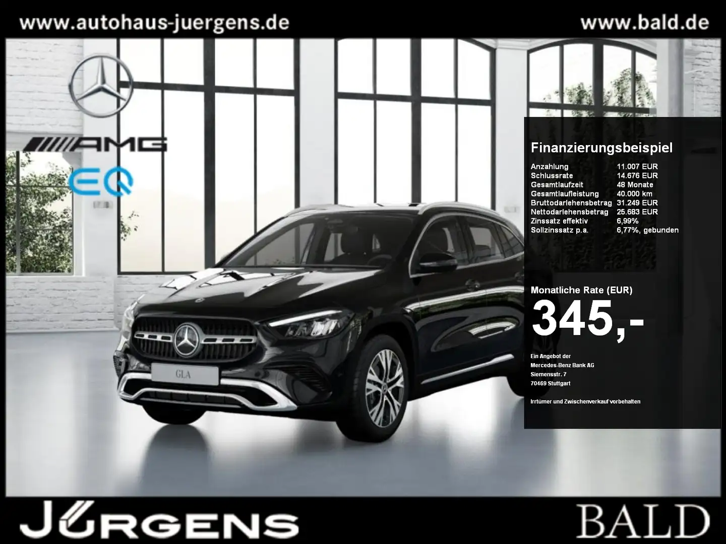 Mercedes-Benz GLA 180 Progressive/LED/Cam/AHK/Winter/EASY-P/18 Schwarz - 1