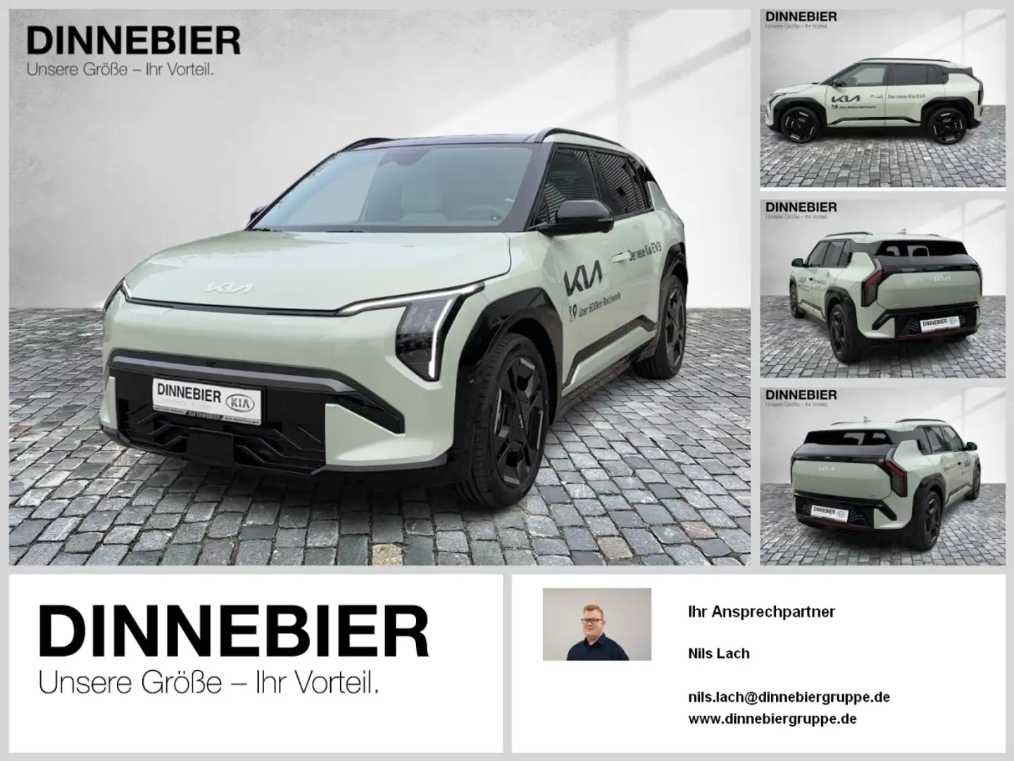 Kia EV3 81.4 GT-LINE DWP COM HUD 360 4xSHZ SpurH LM Grün - 1