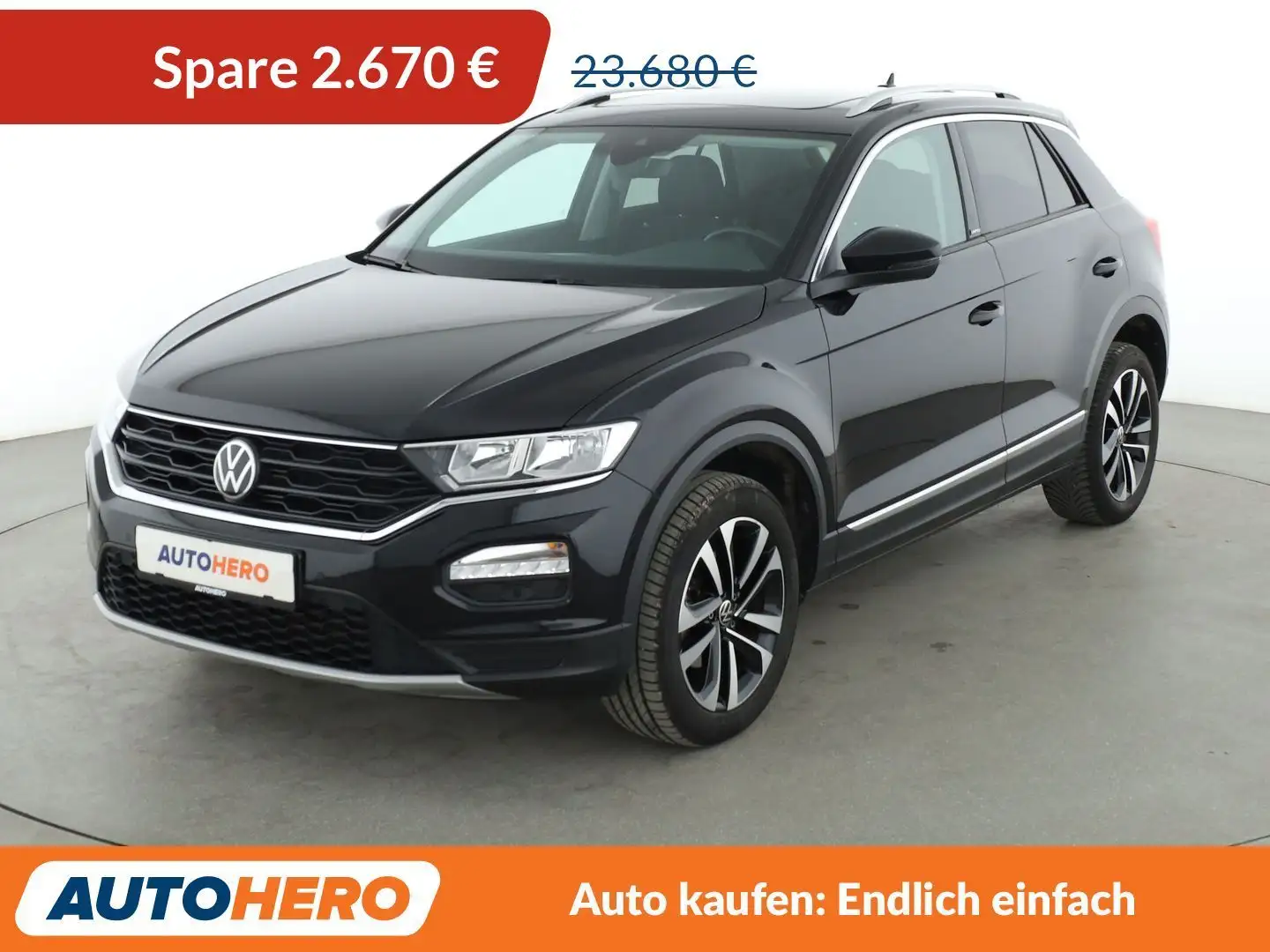 Volkswagen T-Roc 1.5 TSI ACT United*NAVI*PDC*SHZ*LANE*PANO* Schwarz - 1