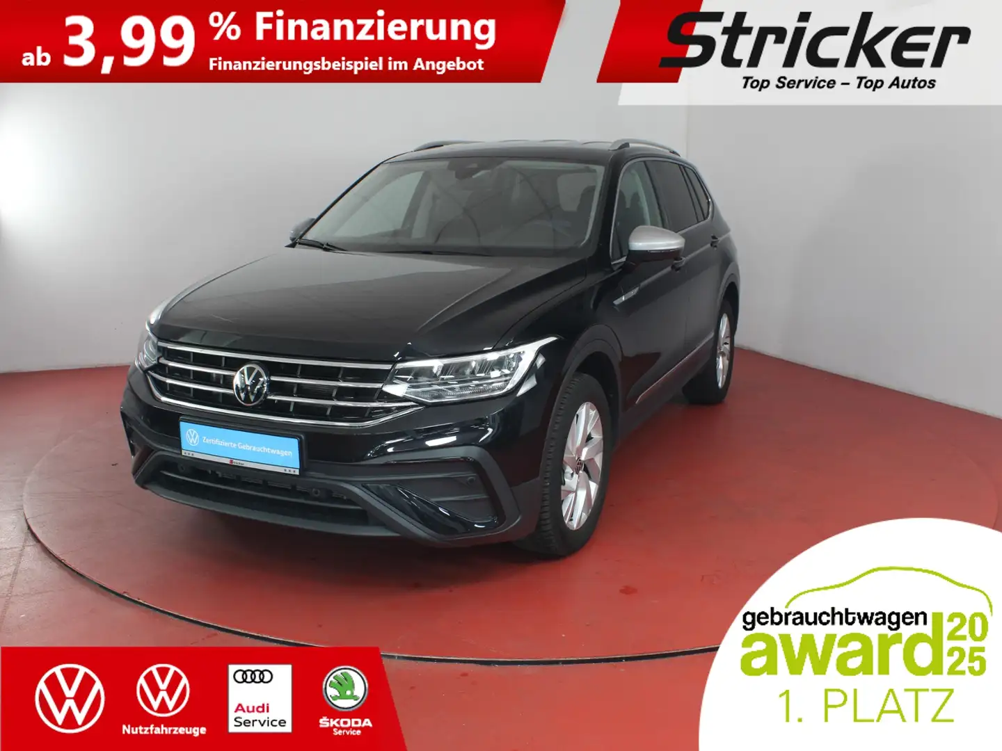 Volkswagen Tiguan Allspace Life 2.0TDI DSG 362,-ohne Anzahlung AHK 7-Sitzer Schwarz - 2