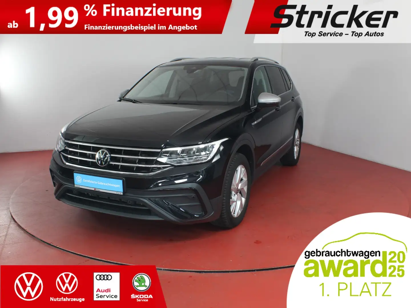 Volkswagen Tiguan Allspace Life 2.0TDI DSG 311,-ohne Anzahlung AHK 7-Sitzer Schwarz - 2