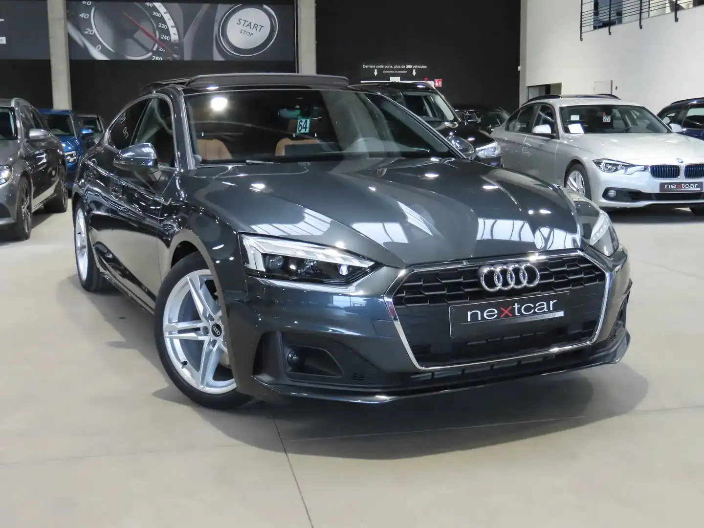 Audi A5 SB 35TFSi STronic EUR6dT *CUIR-PANO-MATRIX-CRUISE* Grau - 2