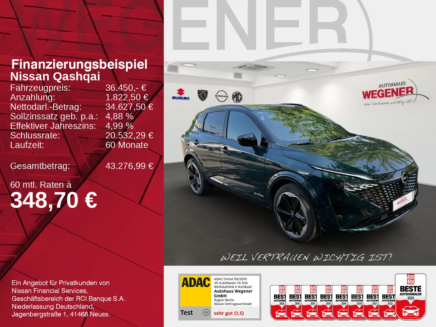 Nissan Qashqai QASHQAI N-DESIGN e-POWER 190 PS Bleu - 2