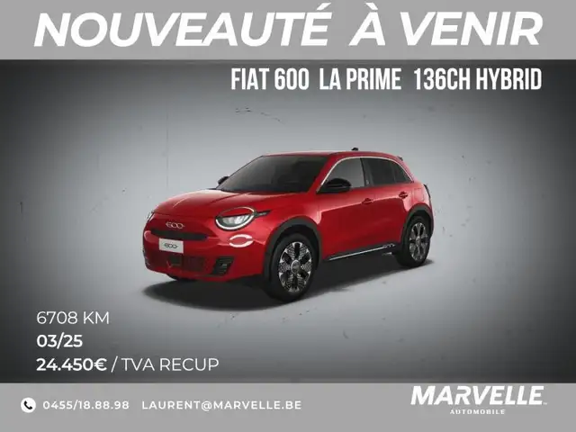 Fiat 600 136ch Hybrid La Prima - Cuir - Carplay