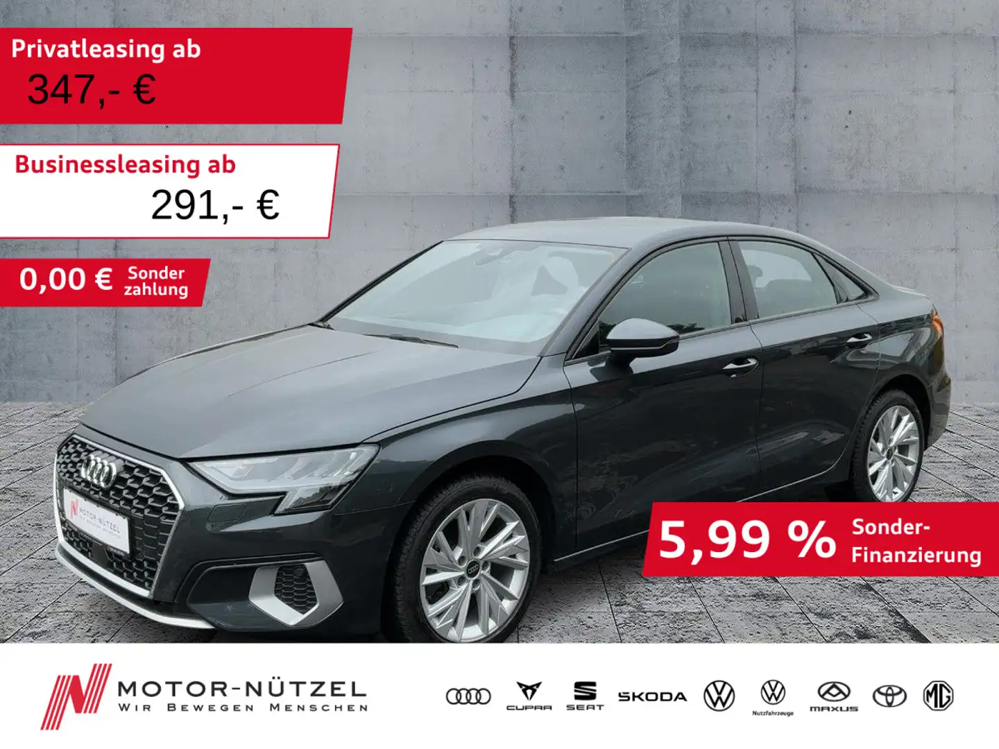 Audi A3 30 TFSI S-TR 5JG+LED+NAV+AHK+ACC+VC Grau - 1