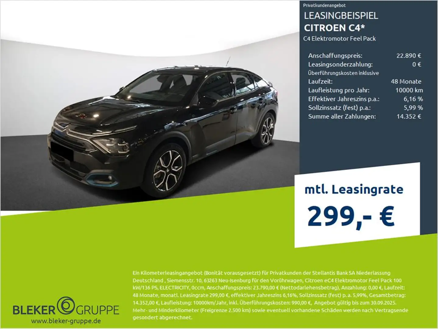 Citroen C4 Elektromotor Feel Pack Zwart - 1