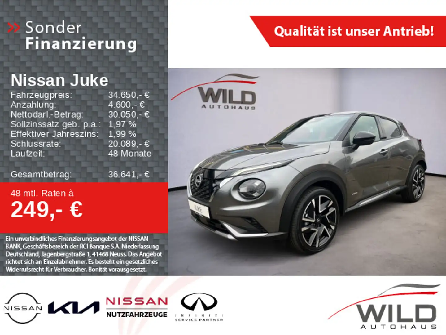 Nissan Juke 1.6 Hybrid N-Design 4AMT BOSE 360° Carplay Grau - 1