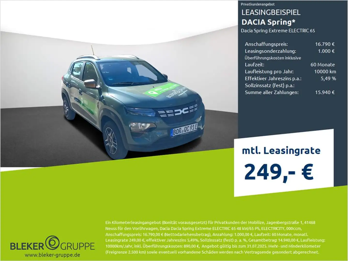 Dacia Spring Dacia Spring Extreme ELECTRIC 65 Grijs - 1