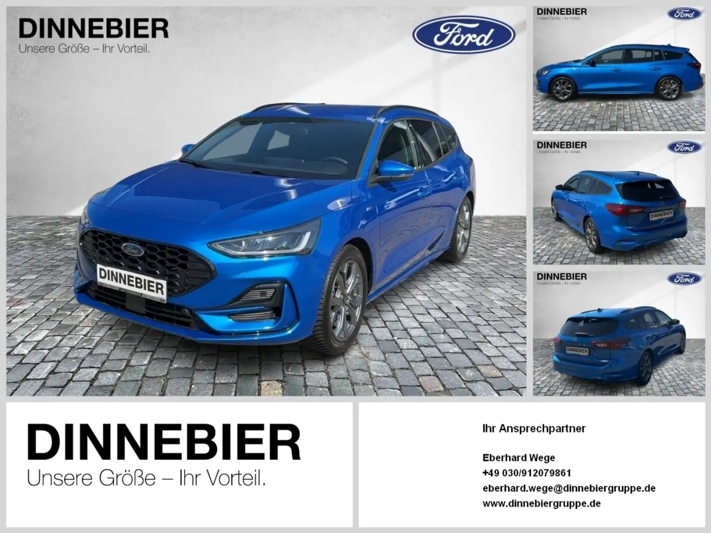Ford Focus ST-Line X LED+AHK+Kamera+Winterpaket Blauw - 1