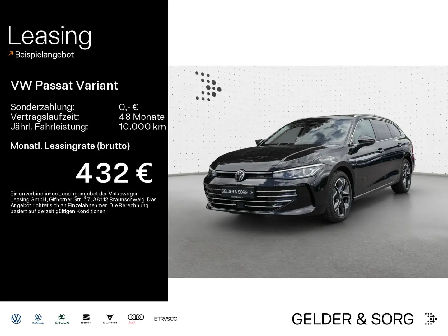 Volkswagen Passat Variant Elegance 1.5 eTSI RFK*18Z*Leder Schwarz - 1