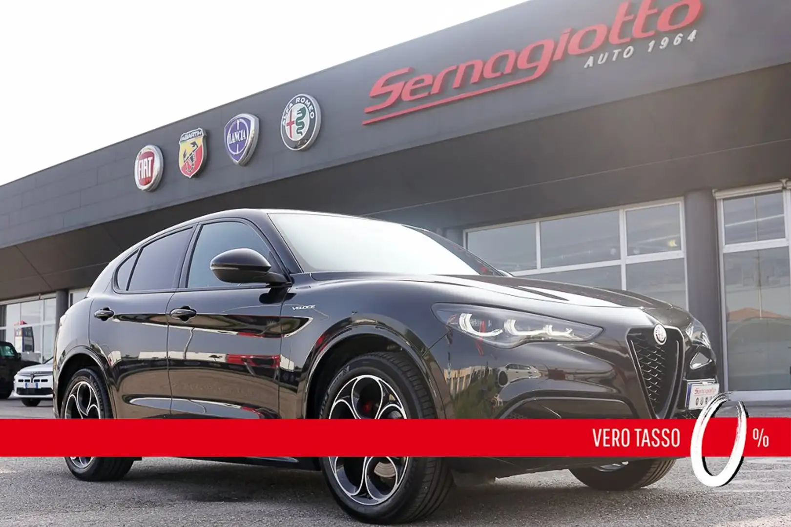 Alfa Romeo Stelvio 2.2 210cv Veloce Q4 |PINZE ROSSE| CRUISE ADATTIVO Nero - 1