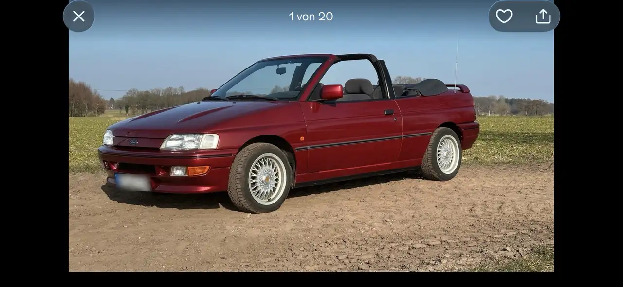 Ford Escort Cabrio H-Kennzeichen, foto 1