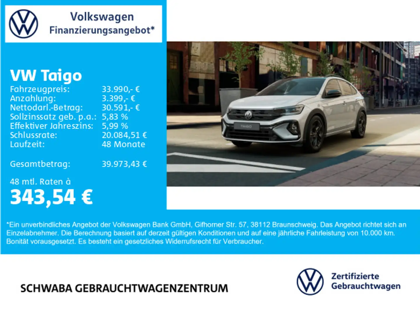 Volkswagen Taigo R-Line 1,5 l TSI DSG*ACC*NAVI*AHK*MATRIX* Silber - 1