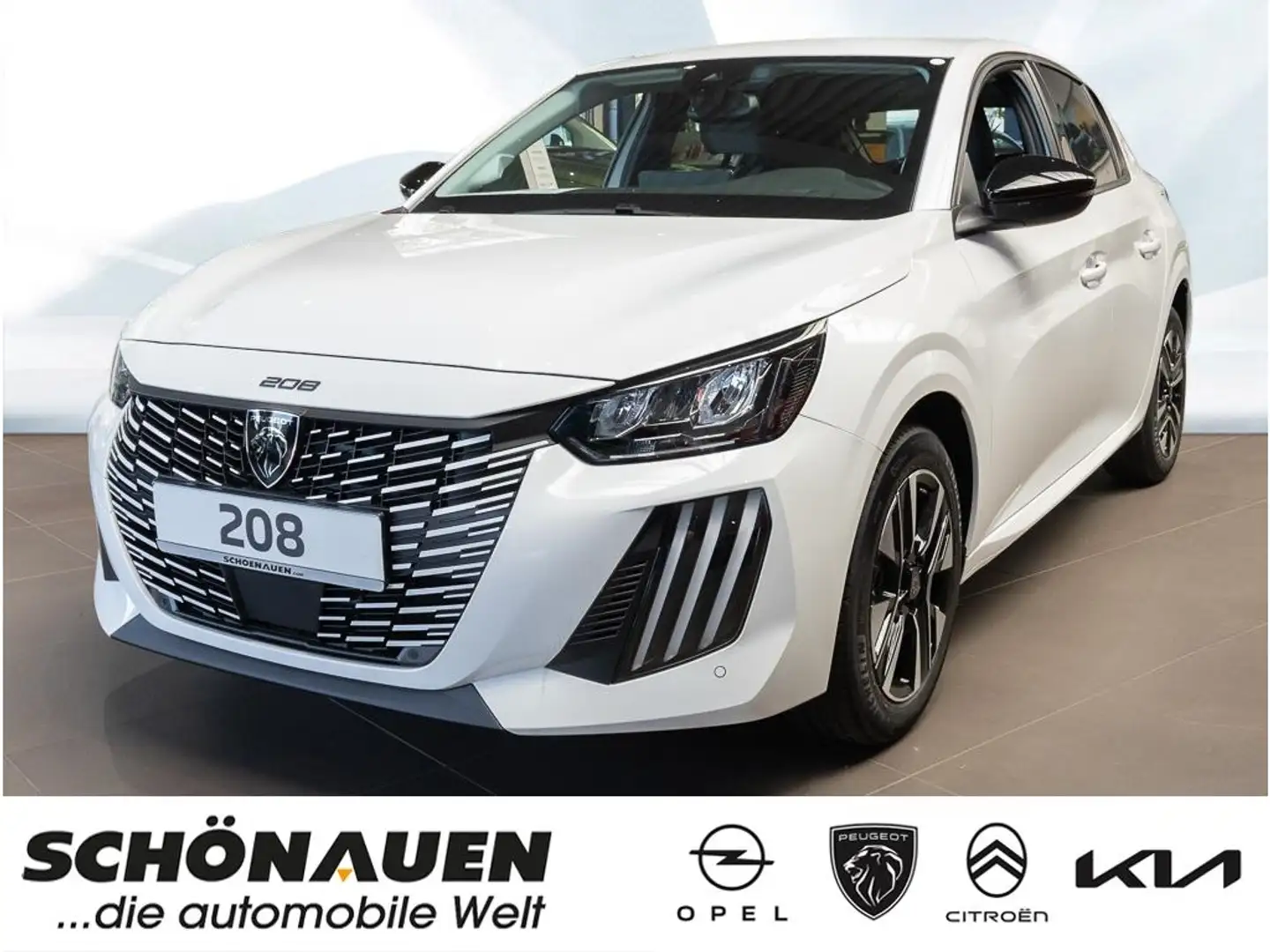 Peugeot 208 Allure Hybrid 145 e-DSC6 LED Apple CarPlay Android Blanc - 1