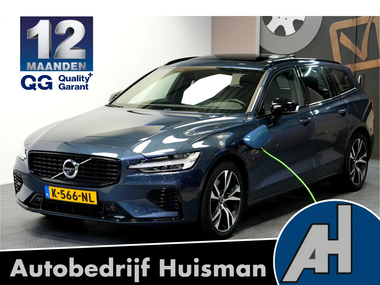 Volvo V60 2.0 T6 AWD 250kW/340pk Aut8 Recharge R-Design PANO Blauw - 1