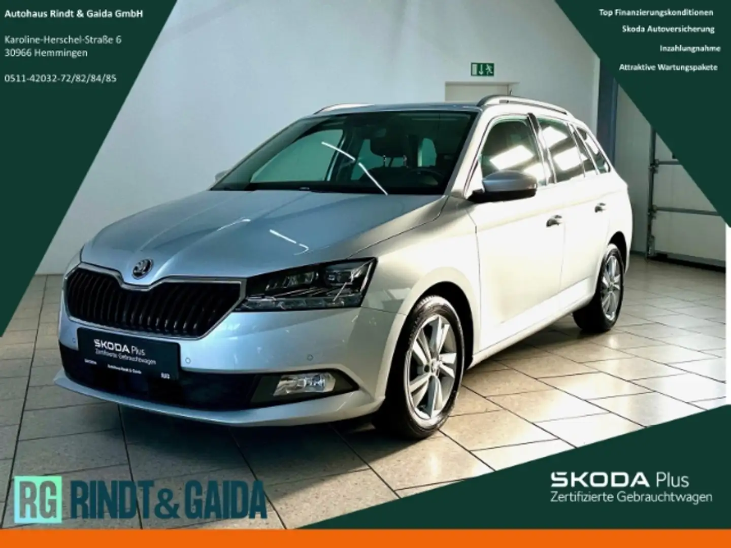 Skoda Fabia Combi 1.0 TSI Style SHZ Freisprech PDC AHK Silber - 1
