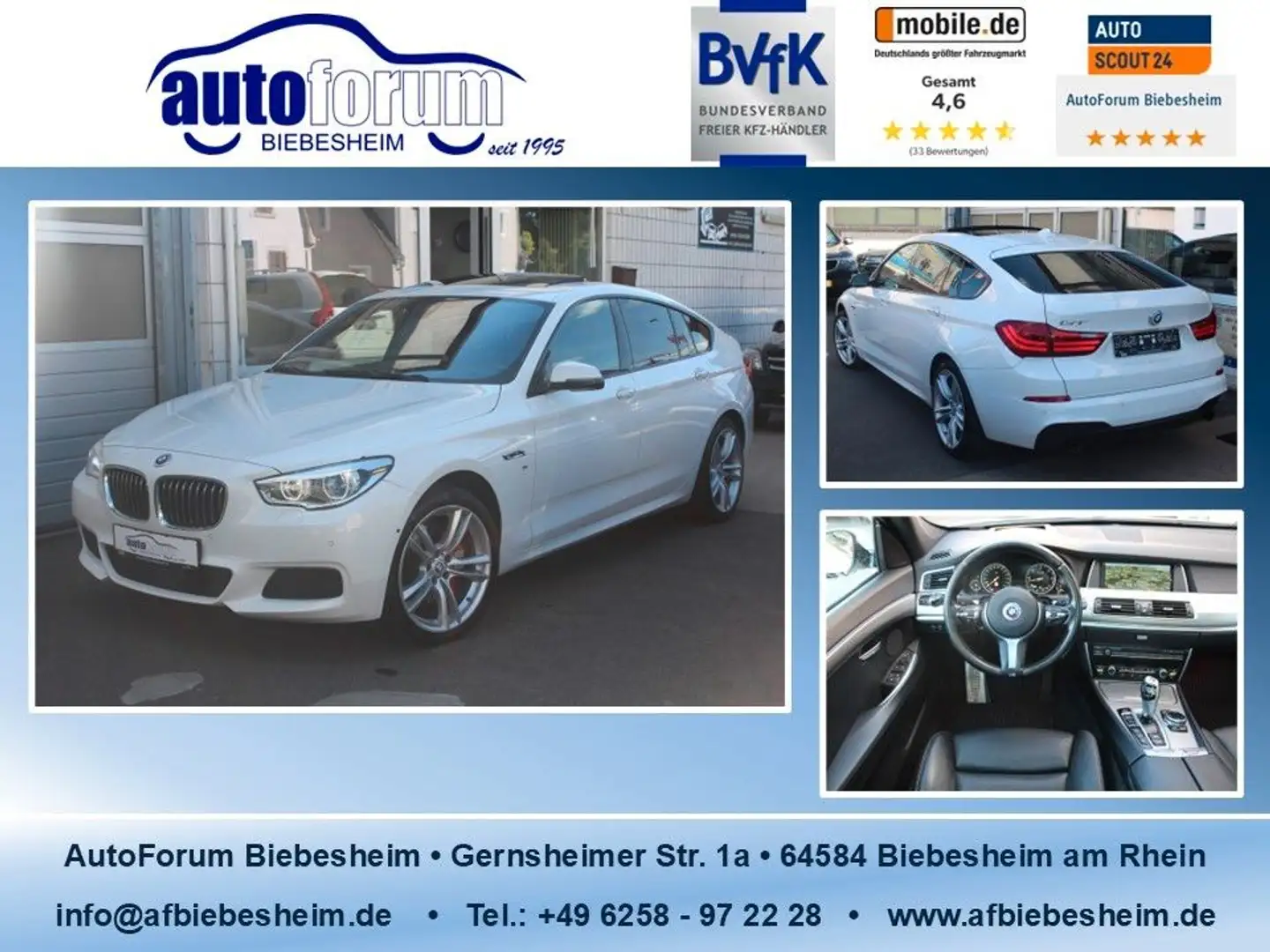 BMW 535 535d GT xDrive M-Paket Memory*HuD*LED*Pano*360° Bílá - 1