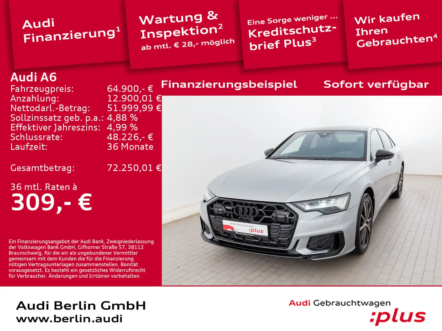Audi A6 S line 55 TFSI qu.S tr. STDHZG 360°K HUD PANO Argent - 1