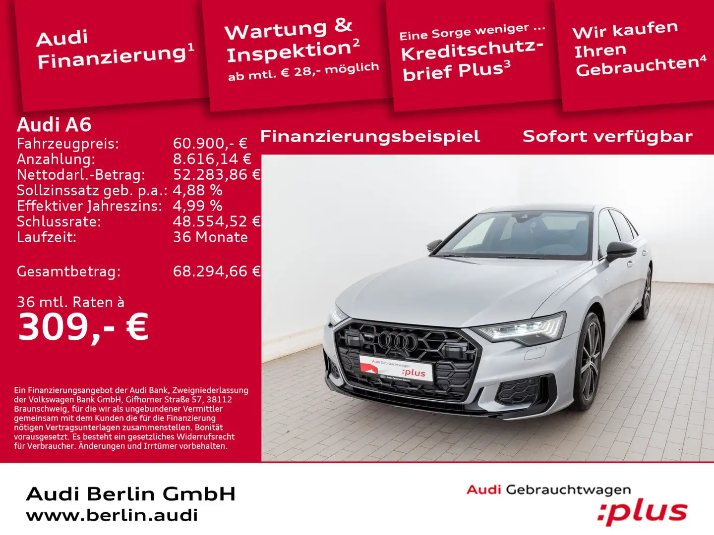 Audi A6 S line 55 TFSI qu.S tr. STDHZG 360°K HUD PANO Argent - 1