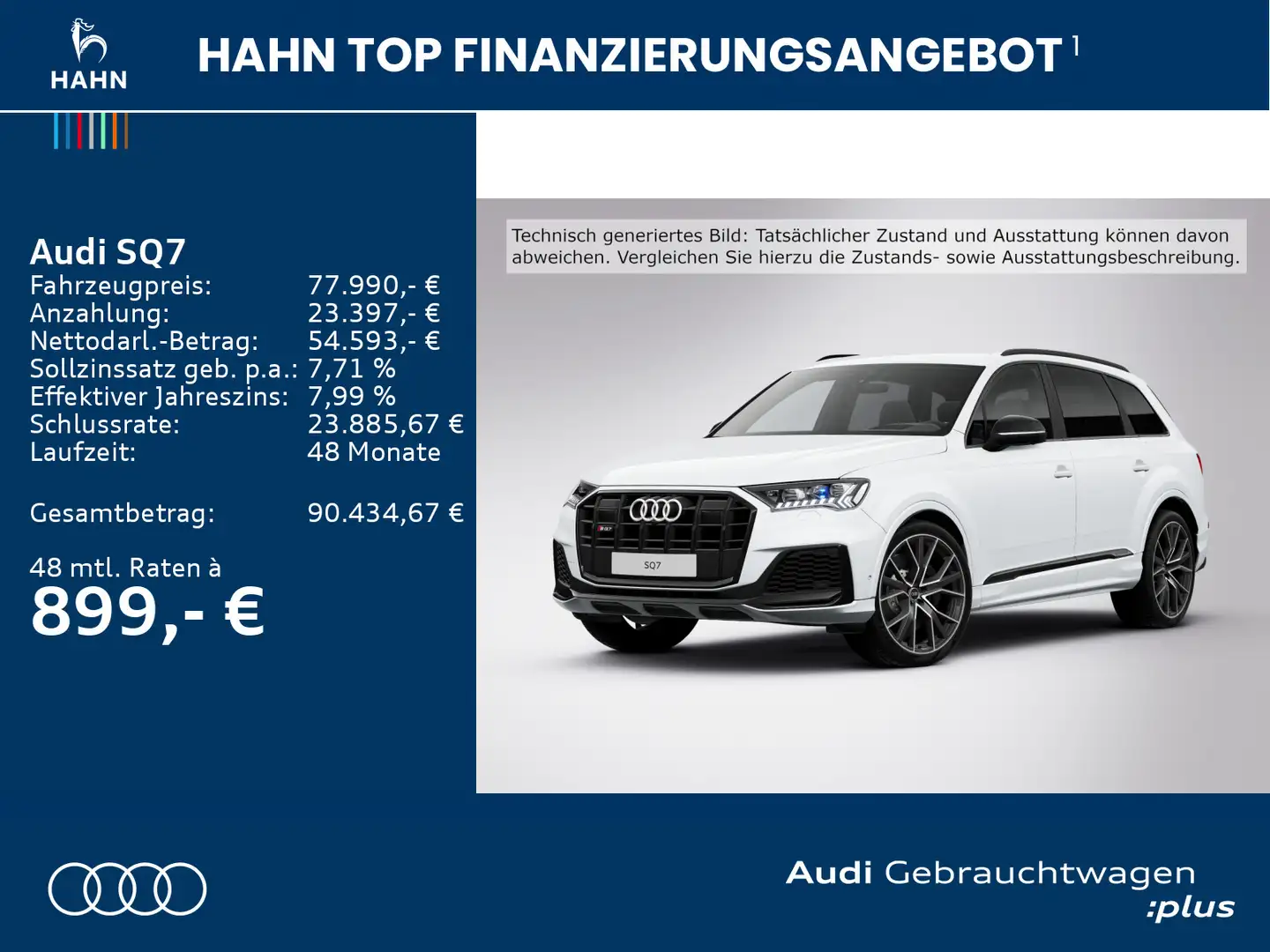 Audi SQ7 4.0TFSI quattro Tiptrnc Matrix HUD AHK 360° Weiß - 2