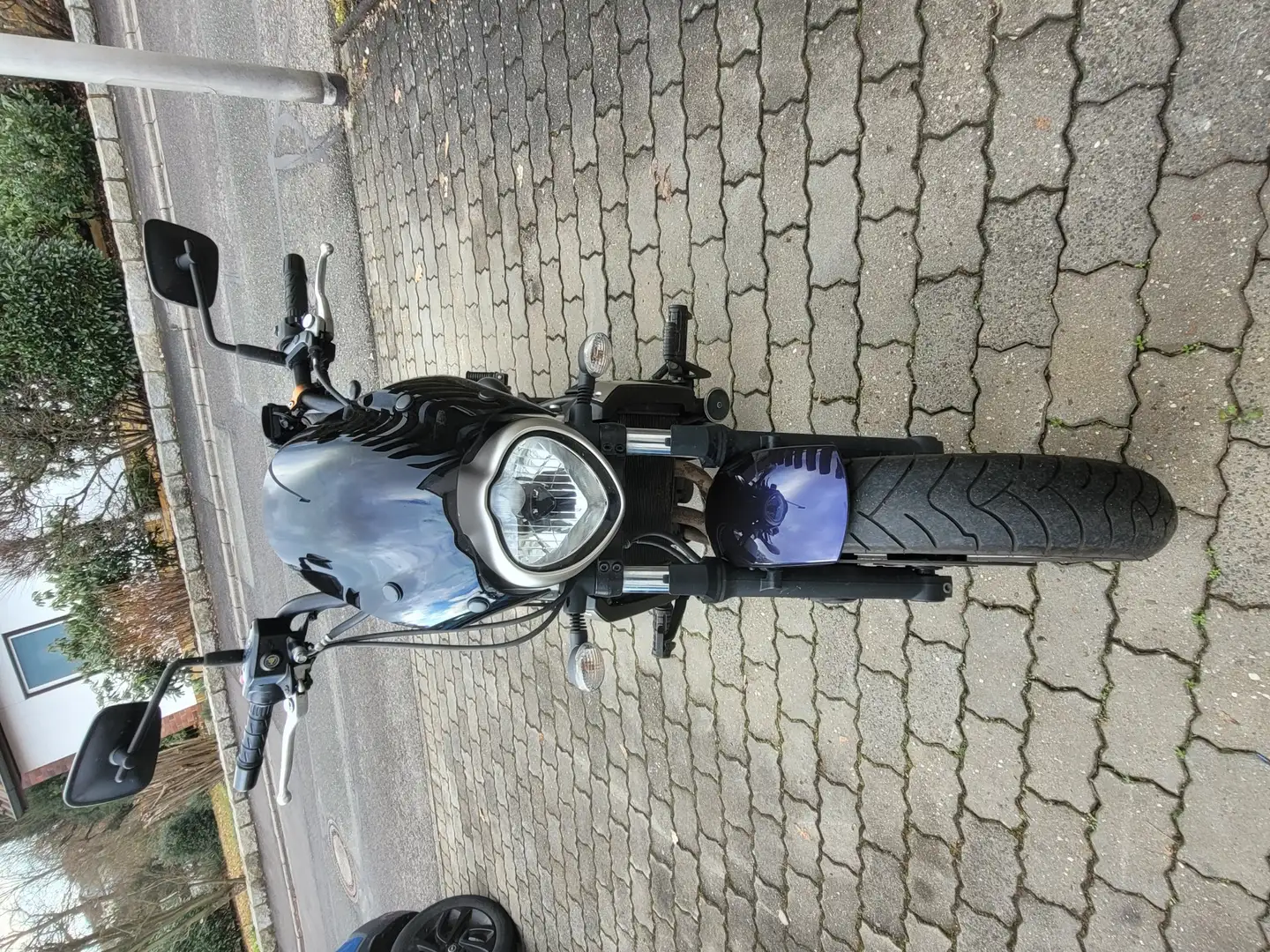 Kawasaki Vulcan S Windschild + Handyhalterung Violet - 2
