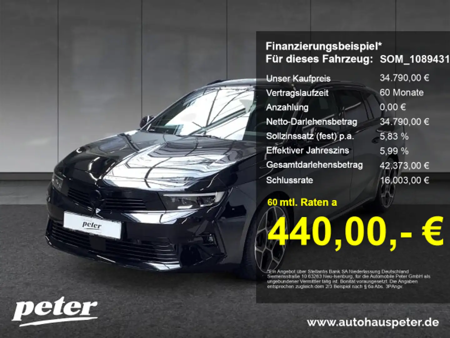Opel Astra Astra L 1.2 Turbo Ultimate Alcantara RFK EPH SH Schwarz - 1