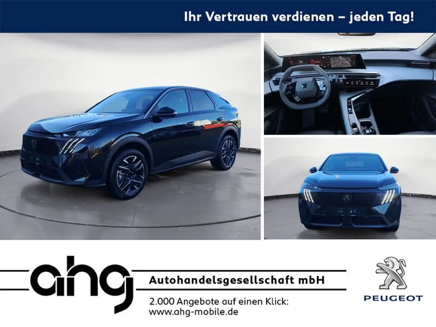 Peugeot 3008 Allure HYBRID 136 e-DSC6 Panorama-Navigatio Schwarz - 1