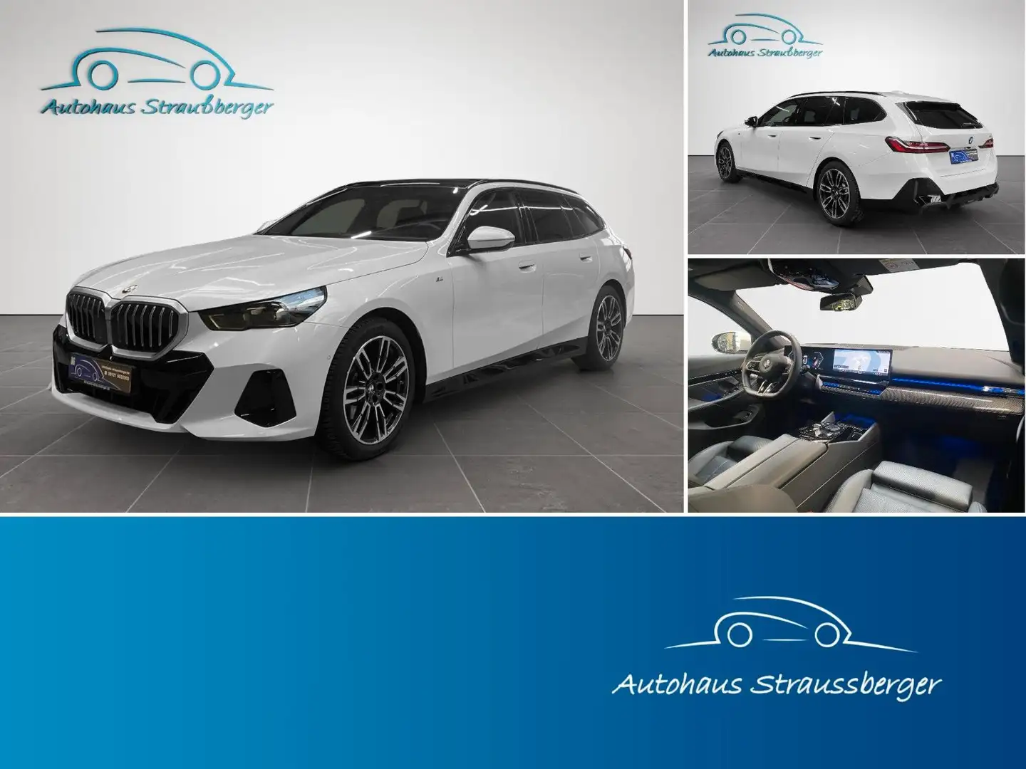 BMW 520 i Touring M Sport ACC HUD PANO STHZ LRHZ 4-ZK Weiß - 1