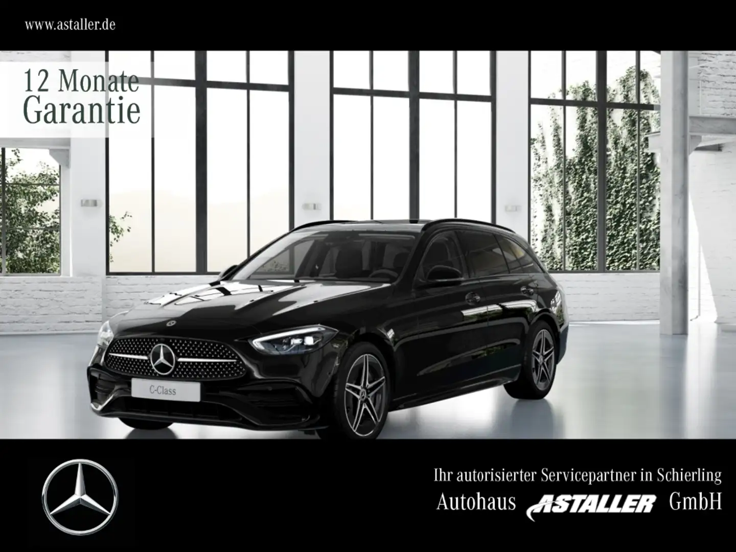 Mercedes-Benz C 300 T e AMG Line 2x LED+Night+Pano+AHK+Assist Negru - 1