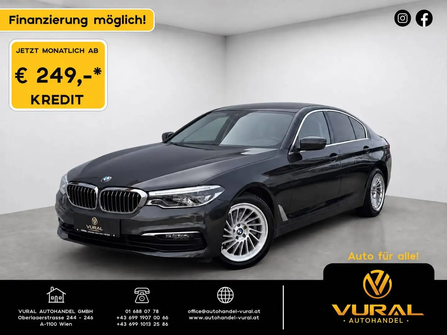 BMW 520 520 d |Head-up-Display|Parkassistent-Paket|360° Kamera| Grau - 1