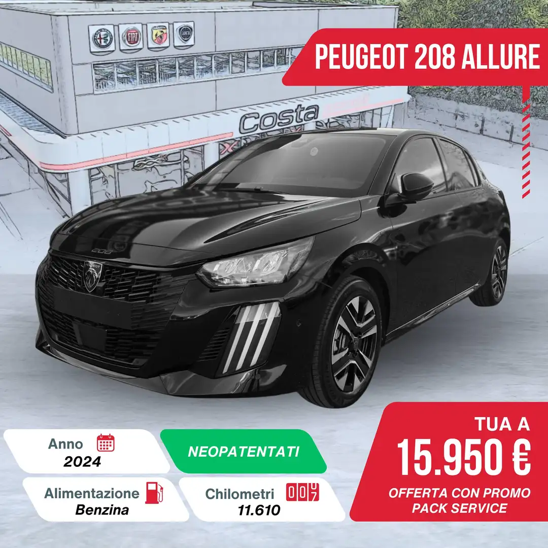 Peugeot 208 208 PureTech 100 Stop&Start 5 porte Allure Nero - 1