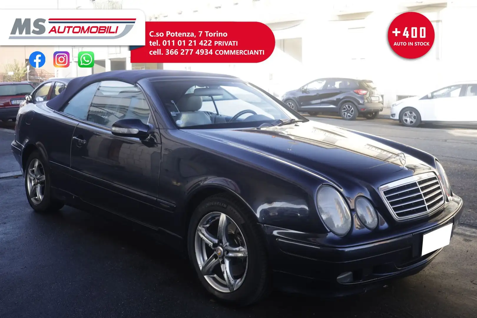 Mercedes-Benz CLK Mercedes-Benz CLK 200 GPL Kompressor cat Cabrio Elegance Evo Unicoproprietario ISCRITTA ASI Blau - 1