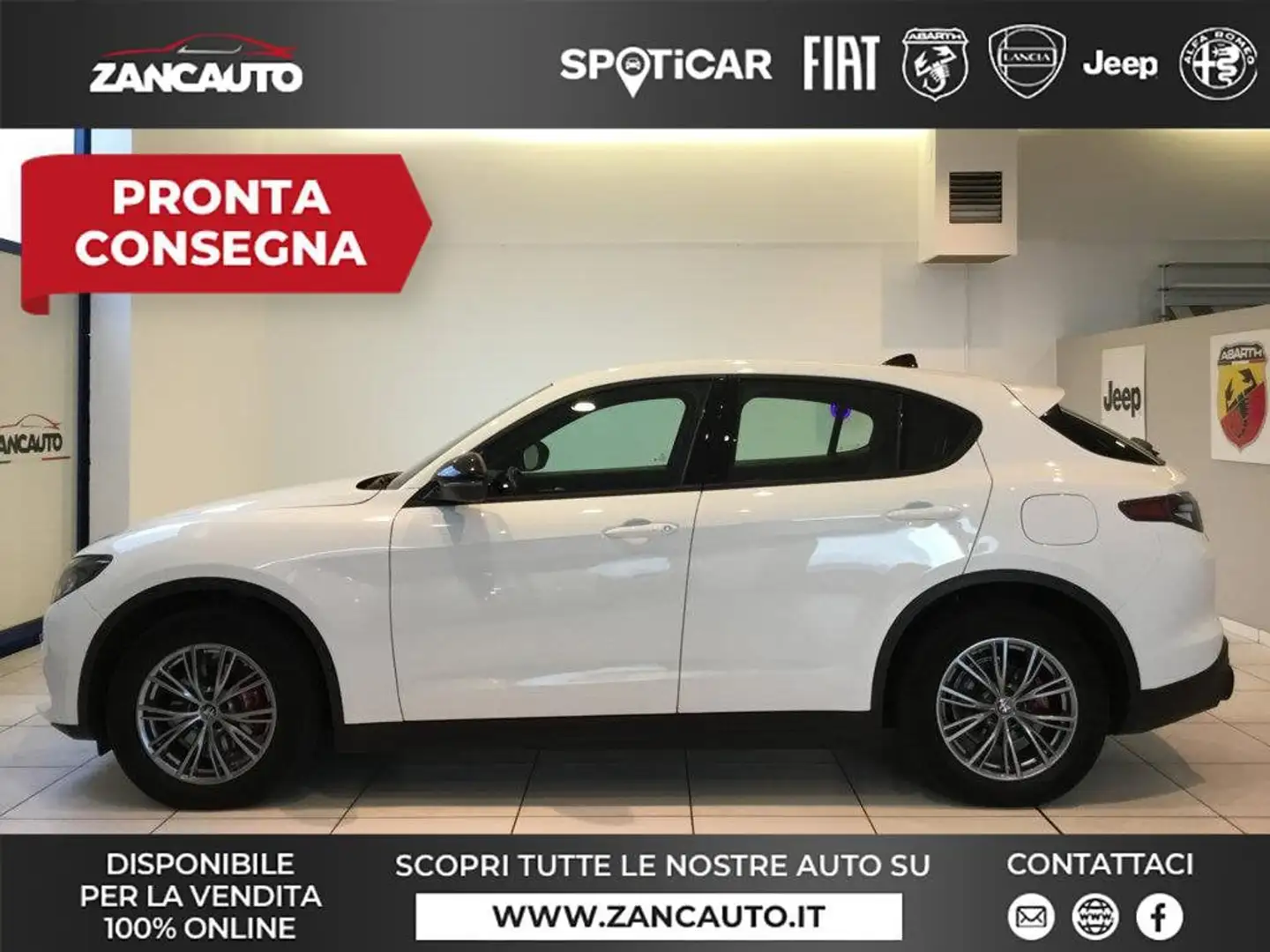 Alfa Romeo Stelvio Stelvio 2.2 Turbodiesel 210 CV AT8 Q4 Super MY23 Bianco - 1