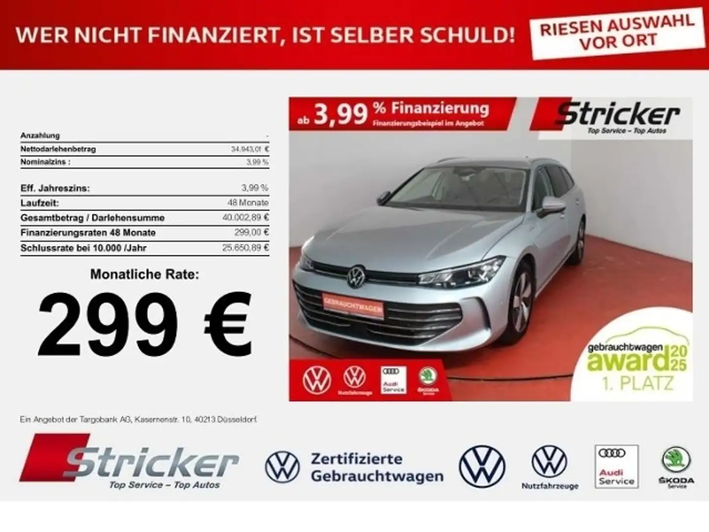 Volkswagen Passat Variant Business 1.5TSI e-Hybrid 299,-ohne Anzahlung AHK Silber - 1
