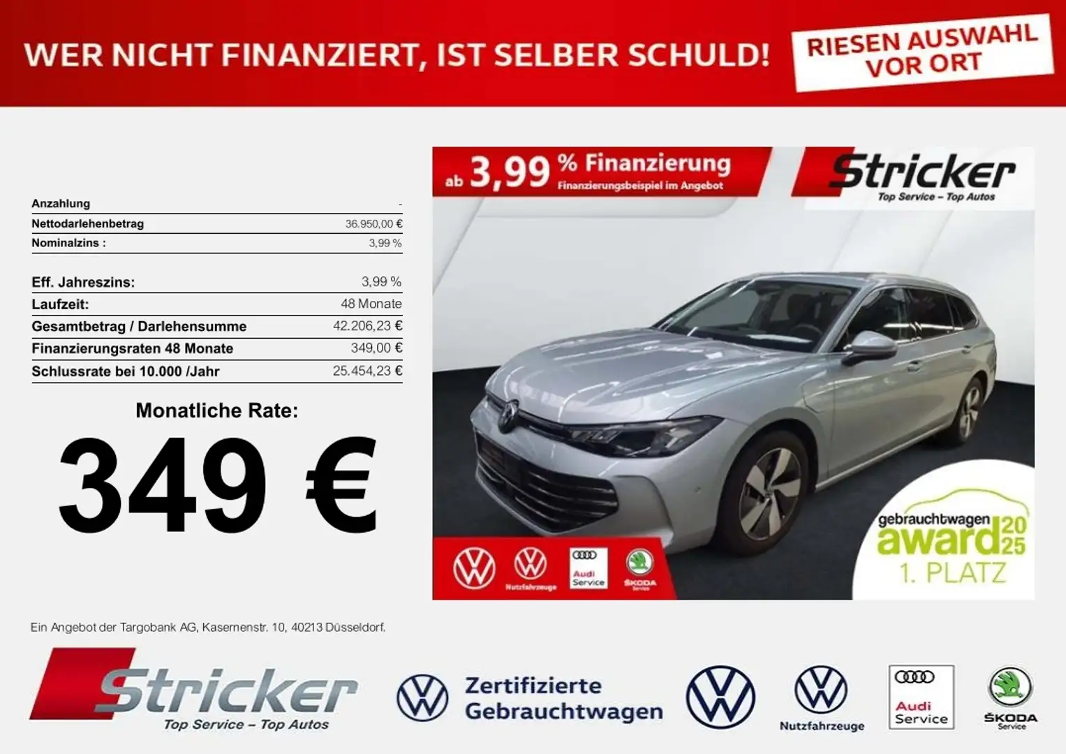Volkswagen Passat Variant Business 1.5TSI e-Hybrid 349,-ohne Anzahlung AHK Silber - 1