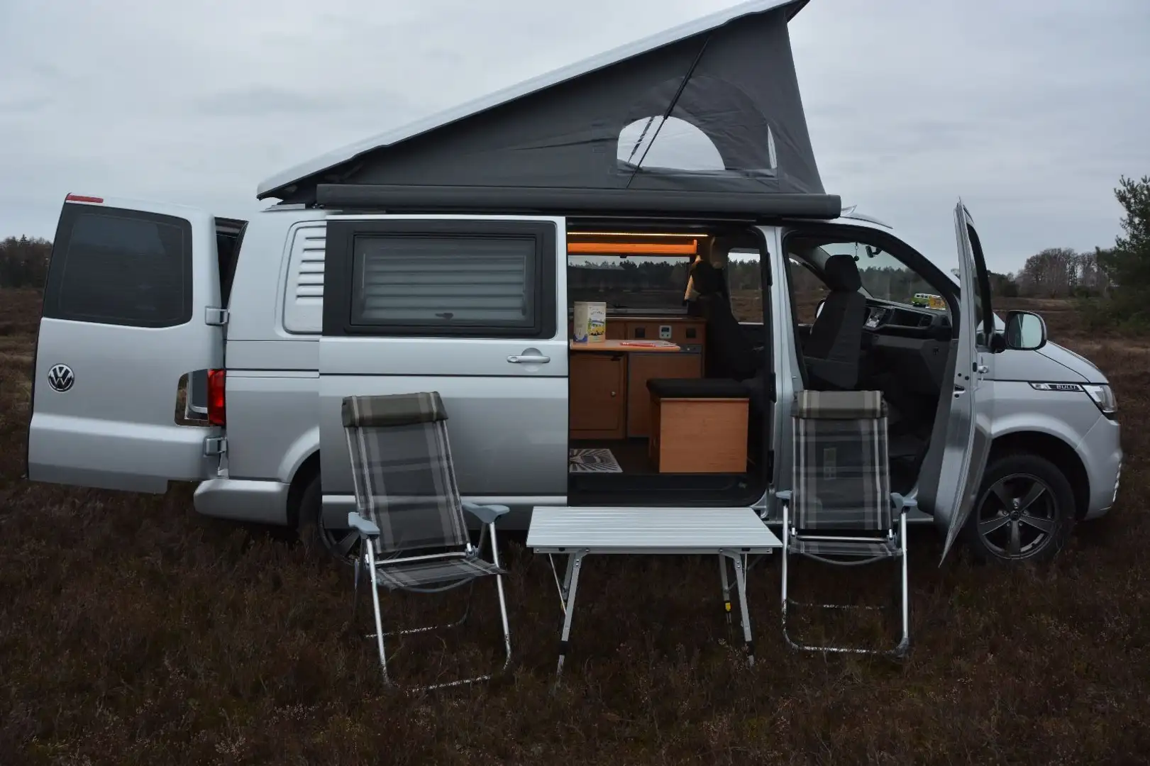 Volkswagen T6 Bulli Wohnmobil AUFSTELLDACH LANGVERSION Silber - 1