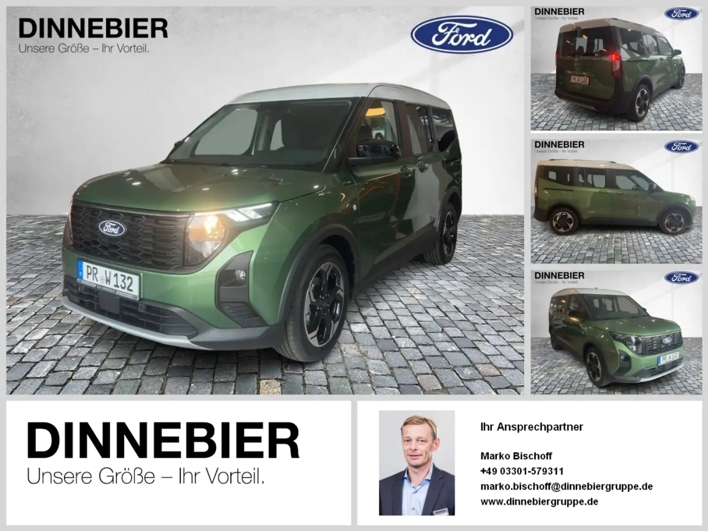 Ford Tourneo Courier ACTIVE +Navi+Kamera+Klimaauto Grün - 1