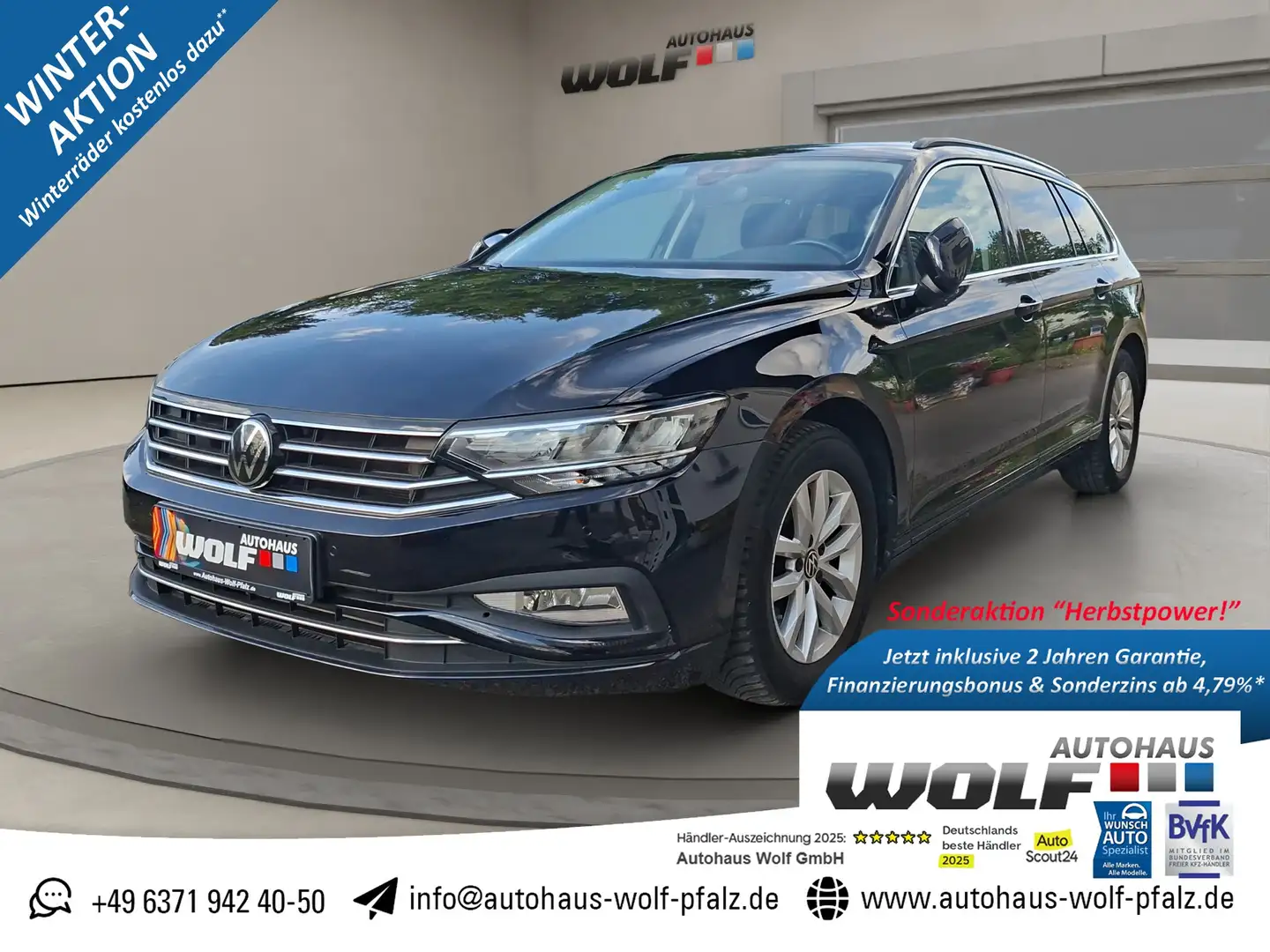 Volkswagen Passat Variant 1.5 TSI Business ACC~Light Assist~Navi~AHK~LED~PDC Schwarz - 1