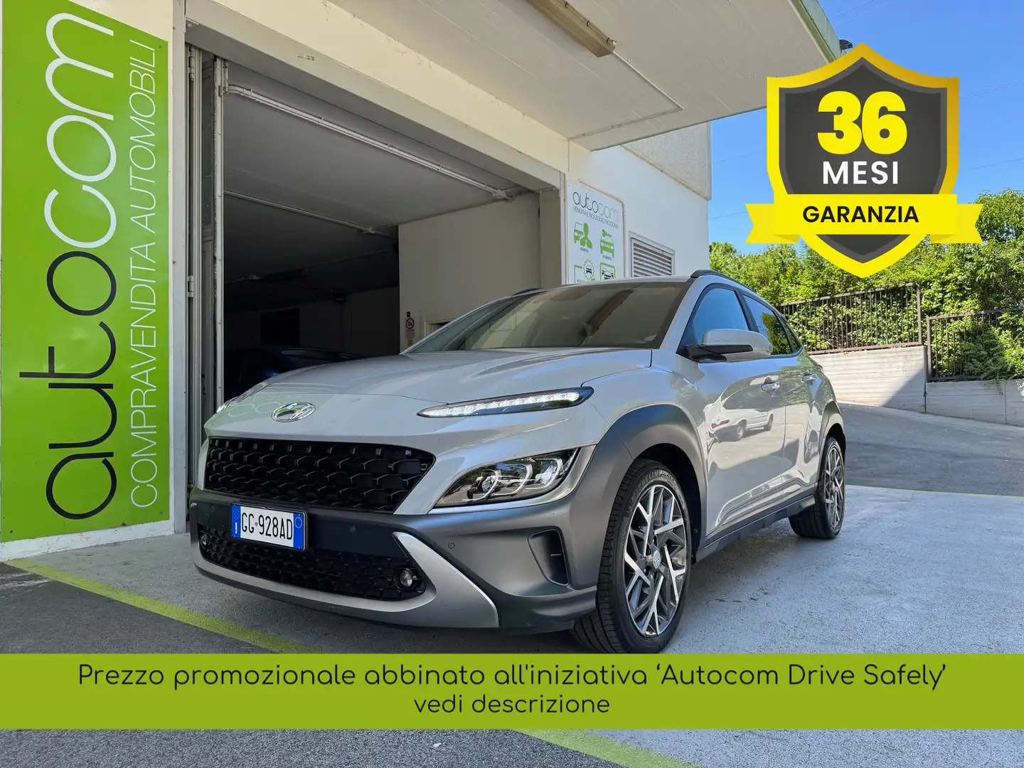 Hyundai KONA 1.6 hev X-line Safety Pack DCT LED-CARPLAY-ADAS Grigio - 1