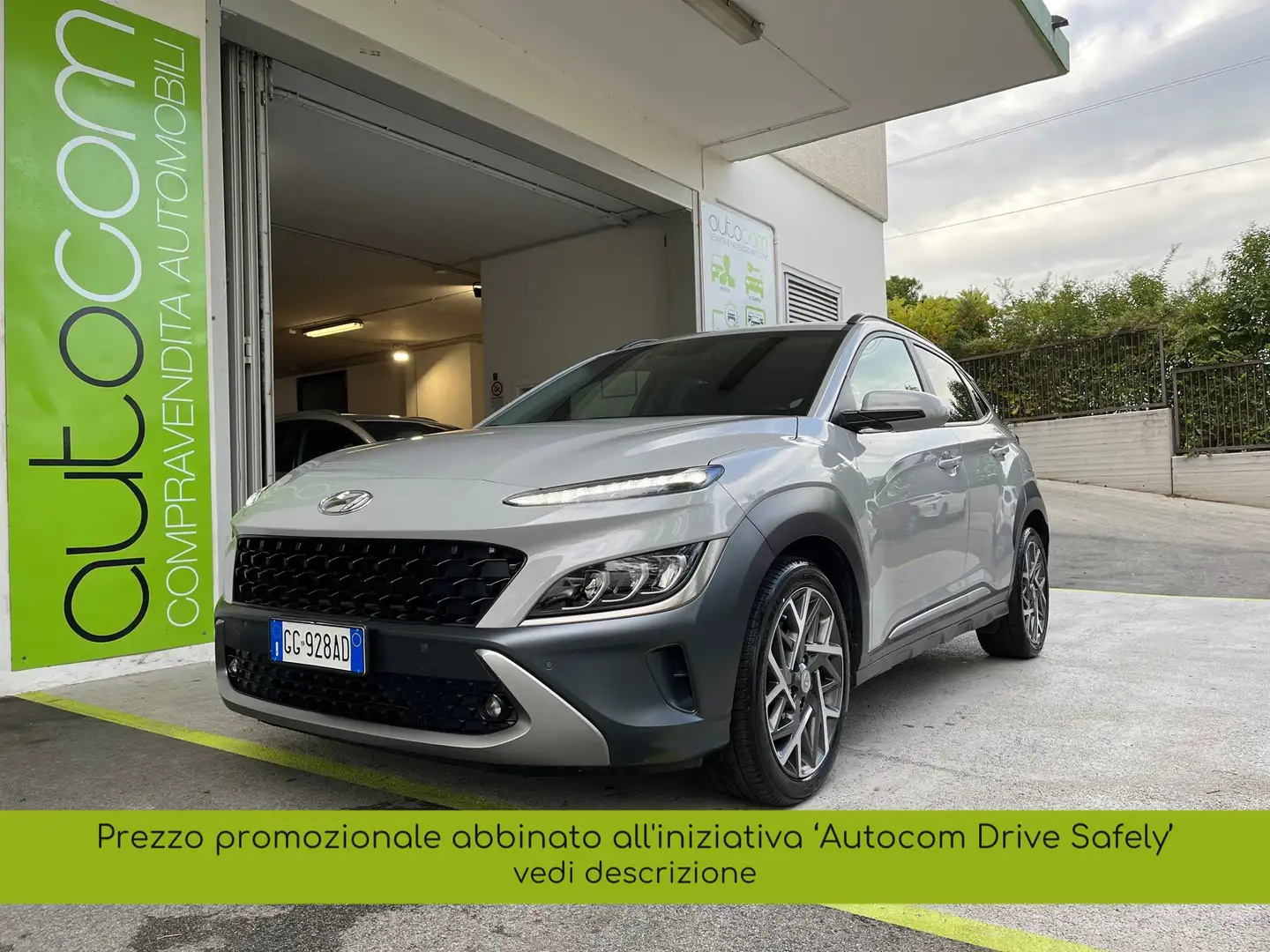 Hyundai KONA 1.6 hev X-line Safety Pack DCT LED-CARPLAY-ADAS Grigio - 1