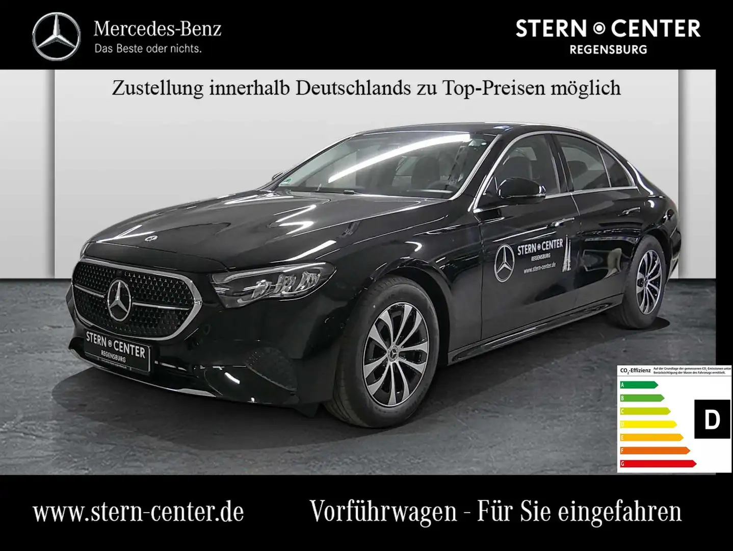 Mercedes-Benz E 200 d Limousine LED MBUX Avantgarde Navi Cam Schwarz - 1
