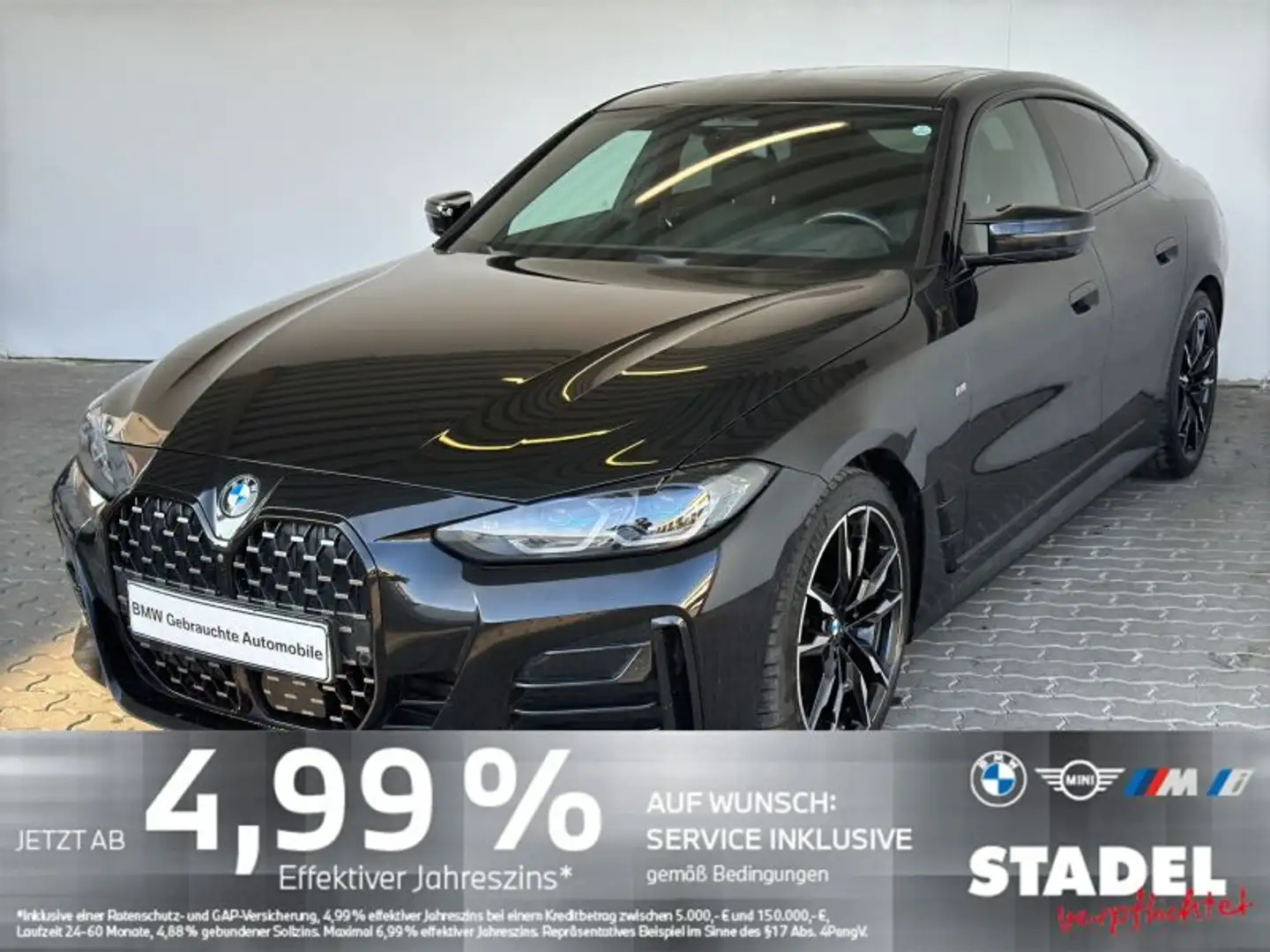 BMW 440 Mi xDrive Laser.360°.ACC.Glasdach.HuD.HarmKar Noir - 2