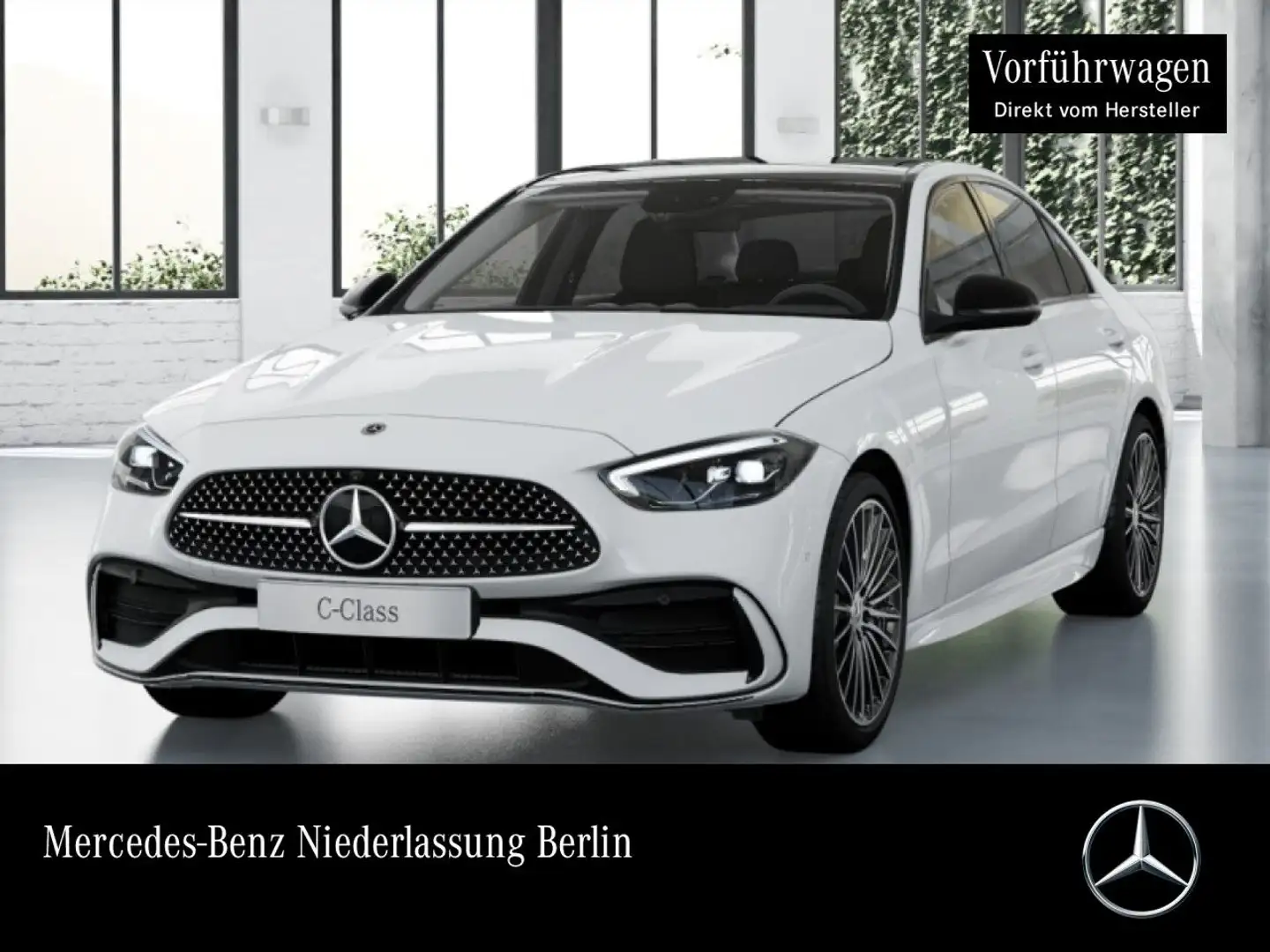 Mercedes-Benz C 200 AMG+NIGHT+PANO+360+LED+BURMESTER+TOTW+9G Weiß - 1