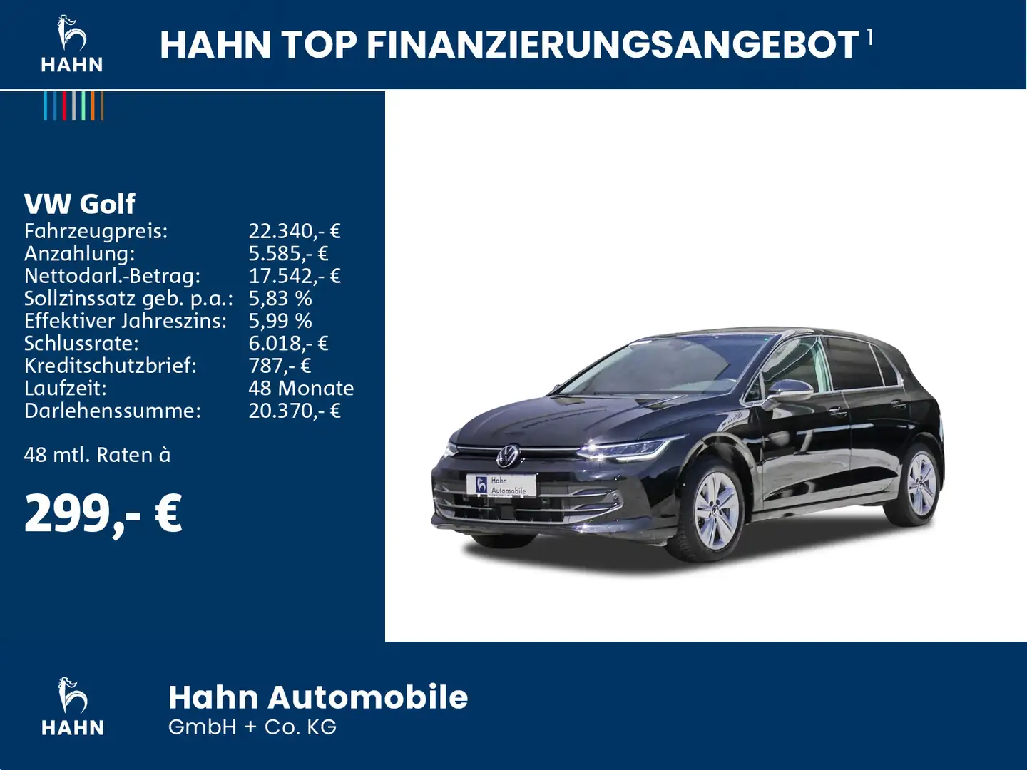 Volkswagen Golf Lim VIII 1.5 TSI Life Navi ACC LED Sitzhzg Noir - 2