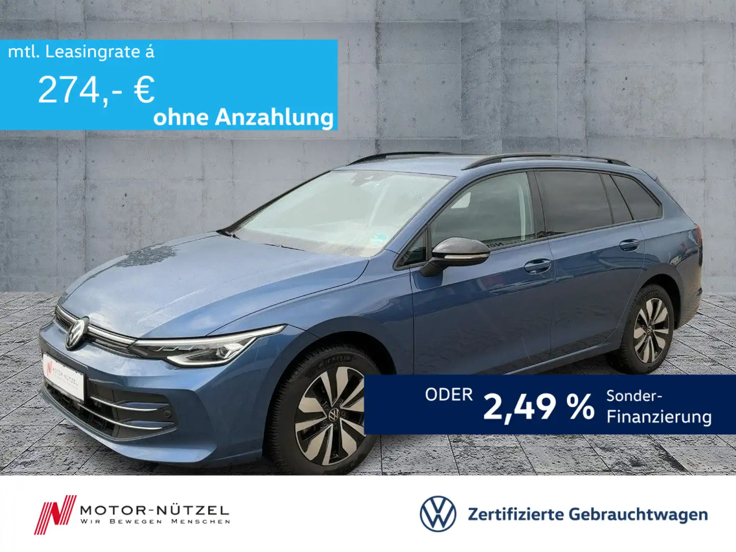 Volkswagen Golf Variant Golf VIII Variant 1.5 TSI GOAL LEDplus+NAVI+AHK Bleu - 1