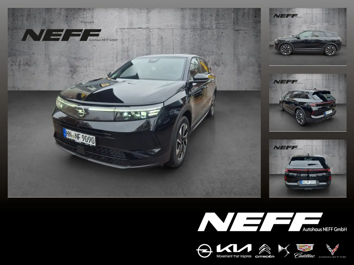 Opel Grandland 100kW 1.2 Mild-Hybrid 48V GS FLA Pano Schwarz - 1