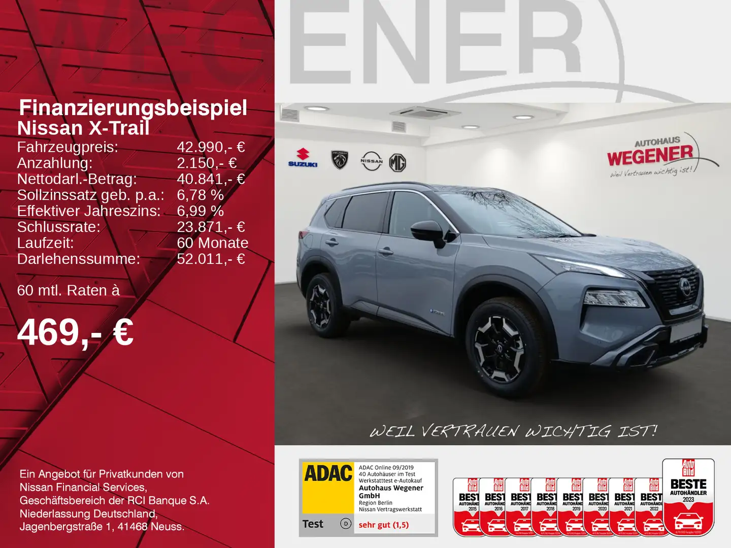 Nissan X-Trail X-TRAIL 1.5 VC-T e-4ORCE 213 P Gris - 2