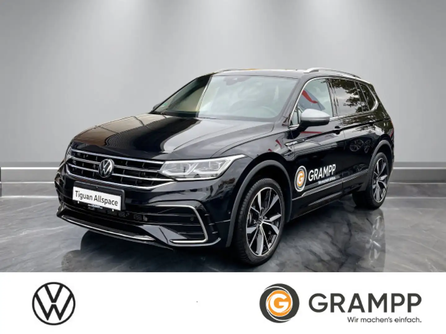 Volkswagen Tiguan Allspace R-Line 2,0 l TDI 4M AHK+PANO+STH Schwarz - 1