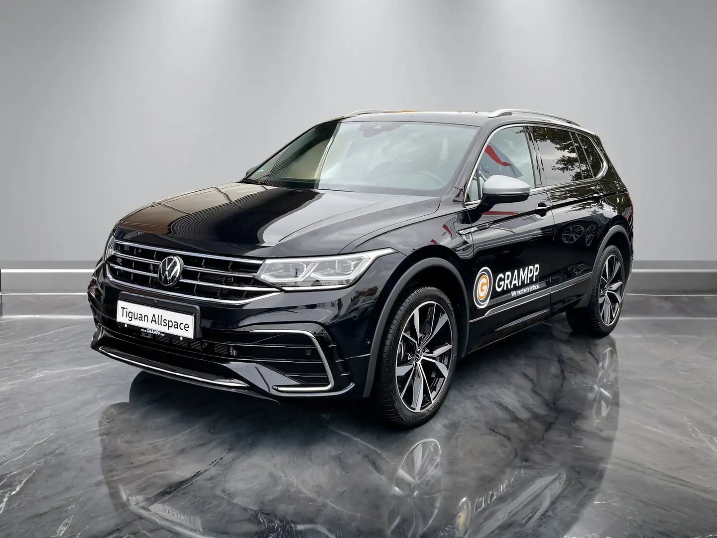 Volkswagen Tiguan Allspace R-Line 2,0 l TDI 4M AHK+PANO+STH Schwarz - 2