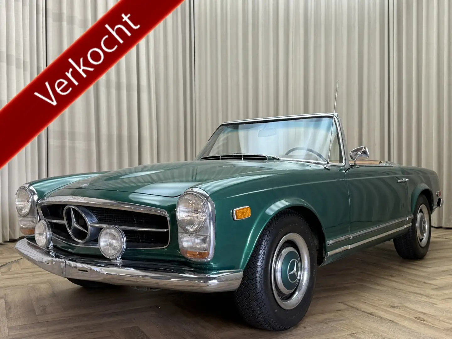 Mercedes-Benz SL 250 Cabriolet 250SL Pagode "Notsitz" Automaat / Becker Vert - 1